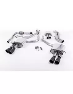 Audi S5 3,0TFSi Sportback B9 utan Sportdiff Milltek Sport Cat-Back 4x 90 svarta GT utblås (med original avgasstyrning) - Non-Res 2