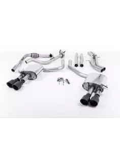 Audi S5 3,0TFSi Sportback B9 utan Sportdiff Milltek Sport Cat-Back 4x 100 svarta GT utblås (med original avgasstyrning) - Resona 2