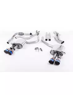 Audi S5 3,0TFSi Sportback B9 med Sportdiff Milltek Sport Cat-Back 4x 100 brända titan GT utblås (med original avgasstyrning) - R