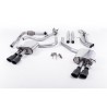 Audi S5 3,0TFSi B9 utan Sportdiff Milltek Sport Cat-Back 4x svarta ovala utblås (med original avgasstyrning) - Non-Resonated (mindre-dämpad)