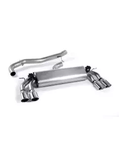 VW Golf R 3/5 dörrars mk7.5 Milltek Sport 3" Cat-Back 4x ovala polerade utblås (med original avgasstyrning) - Resonated (dämpad)