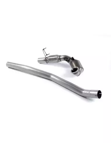 VW Golf R 3/5 dörrars mk7.5 Milltek Sport 3" gjuten Downpipe med HJS 200 cells racekatalysator (EC Godkänt) (upp till 450hk)