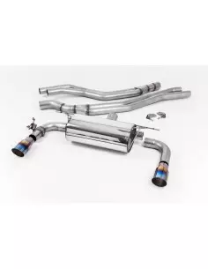 BMW M240i F22 B58 Milltek Sport Cat-Back 2x 90 brända titan GT utblås med avgasventiler - Non-Resonated (mindre-dämpad)
