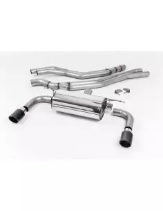 BMW M240i F22 B58 Milltek Sport Cat-Back 2x 90 kolfiber JET utblås utan avgasventiler - Resonated (dämpad)