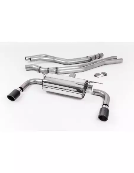 BMW M240i F22 B58 Milltek Sport Cat-Back 2x 90 kolfiber JET utblås utan avgasventiler - Resonated (dämpad)