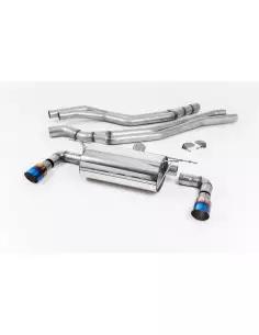 BMW M140i F20/F21 B58 Milltek Sport Cat-Back 2x 90 brända titan GT utblås utan avgasventiler - Resonated (dämpad)