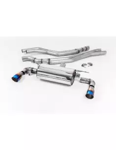 BMW M140i F20/F21 B58 Milltek Sport Cat-Back 2x 90 brända titan GT utblås med avgasventiler - Non-Resonated (mindre-dämpad)