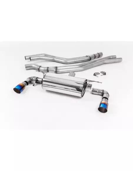 BMW M140i F20/F21 B58 Milltek Sport Cat-Back 2x 90 brända titan GT utblås med avgasventiler - Non-Resonated (mindre-dämpad)