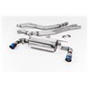 BMW M140i F20/F21 B58 Milltek Sport Cat-Back 2x 90 brända titan GT utblås med avgasventiler - Non-Resonated (mindre-dämpad)