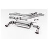 BMW M140i F20/F21 B58 Milltek Sport Cat-Back 2x 90 chrome GT utblås med avgasventiler - Non-Resonated (mindre-dämpad)