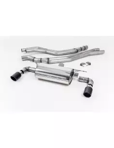 BMW M140i F20/F21 B58 Milltek Sport Cat-Back 2x 90 kolfiber JET utblås utan avgasventiler - Resonated (dämpad)