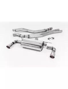 BMW M140i F20/F21 B58 Milltek Sport Cat-Back 2x 90 chrome GT utblås utan avgasventiler - Resonated (dämpad)