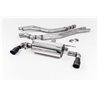 BMW M140i F20/F21 B58 Milltek Sport Cat-Back 2x 90 svarta GT utblås med avgasventiler - Non-Resonated (mindre-dämpad)