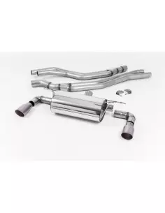 BMW M140i F20/F21 B58 Milltek Sport Cat-Back 2x 90 titan GT utblås utan avgasventiler - Resonated (dämpad)