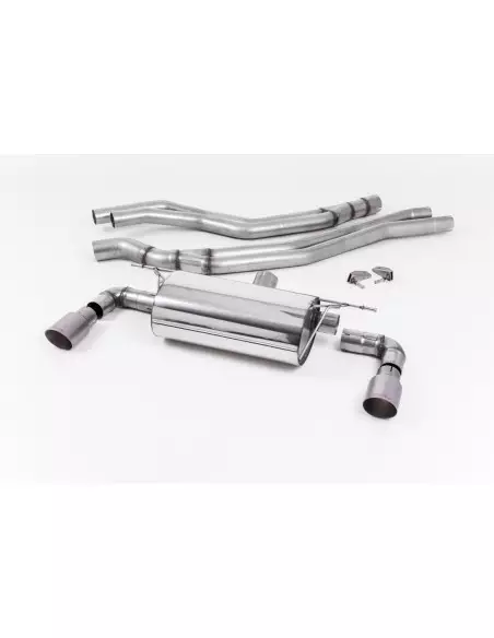 BMW M140i F20/F21 B58 Milltek Sport Cat-Back 2x 90 titan GT utblås utan avgasventiler - Resonated (dämpad)
