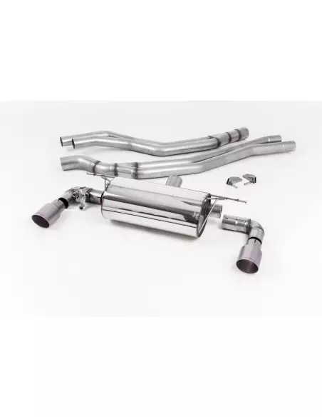 BMW M140i F20/F21 B58 Milltek Sport Cat-Back 2x 90 titan GT utblås med avgasventiler - Non-Resonated (mindre-dämpad)