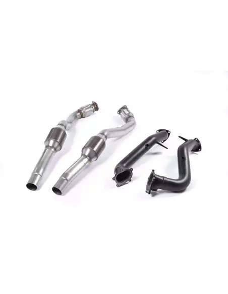 Audi S7 4,0TFSi V8 C7 Milltek Sport Downpipes som är med svart coating och 100 cells racekatalysatorer