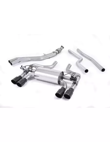 BMW M2 Competition S55 F87 Milltek Sport Från Partikelfilter och bakåt (måste kapas) 4x GT90 Svarta utblås med avgasventiler - N