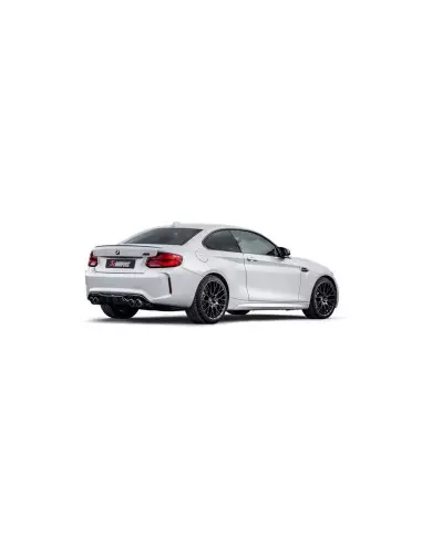 BMW M2 Competition S55 F87 Akrapovic Slip-on i Titan med kolfiber utblås (original avgassystem måste kapas)