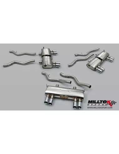 BMW M3 E90 / E92 / E93 Milltek Sport Slip-On avgassystem 4x 80mm Special utblås