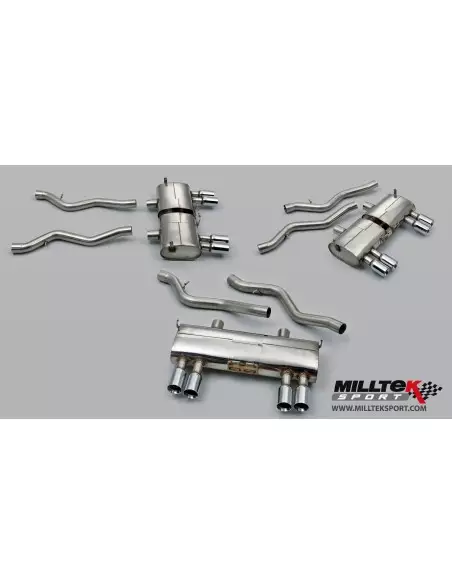 BMW M3 E90 / E92 / E93 Milltek Sport Slip-On avgassystem 4x 80mm Special utblås