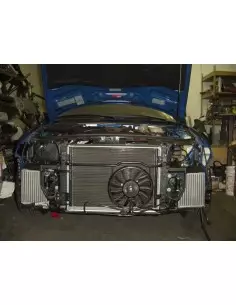 Audi S4 2,7T B5 Evolution Racewerks dubbla sido intercoolers på original plats med kolfiberstyrning 2