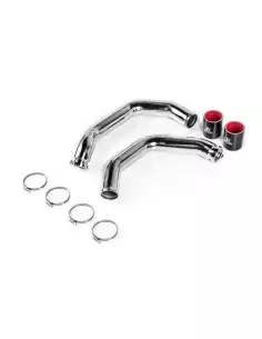 BMW M2 S55 F87 Evolution Racewerks Svarta Tryckrör med tryckslangar mellan turbo och chargecooler