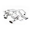 Audi RS5 2,9TFSi B9 Milltek Sport 3" Cat-Back 2x 170x107 Chrome Ovala utblås med avgasventiler - Non-Resonated (mindre-dämpad)