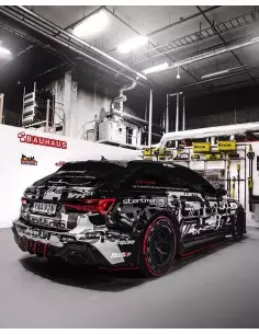 Audi RS6 4,0TFSi C8 Milltek Sport 3,15" Från främre ljuddämpare (delning) och bakåt 2x Svarta Ovala utblås med avgasventiler 2