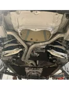 Audi RS6 4,0TFSi C8 Milltek Sport 3,15" Från främre ljuddämpare (delning) och bakåt 2x Chrome Ovala utblås med avgasventiler 2