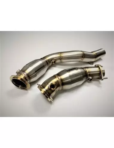 BMW M2 Competition S55 F87 Evolution Racewerks downpipes med racekatalysatorer 200Cell