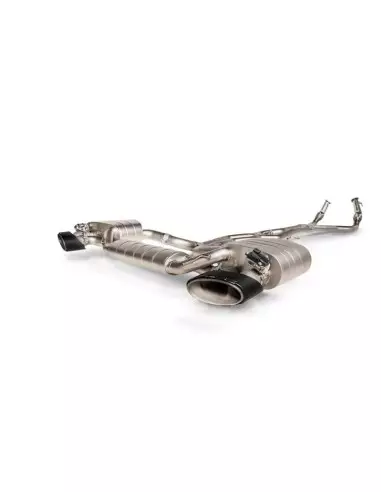 Audi RS6 4,0TFSi V8 C8 Akrapovic Evolution System (från mitt under bilen) i Titan med kolfiber utblås