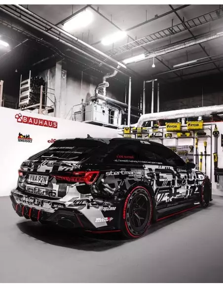 Audi RS6 4,0TFSi C8 Milltek Sport 3,15" Från Partikelfilter och bakåt (måste inte kapas) 2x Svarta Ovala utblås med avgasventile