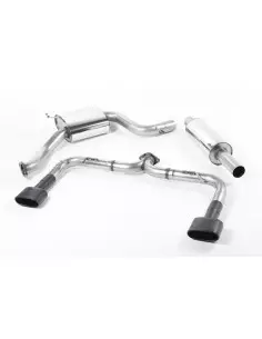 Seat Leon 2,0TFSi Cupra 3 & 5 dörrars Milltek Sport Cat-Back 2x 152x76 Ovala svarta utblås - Non-Resonated (mindre-dämpad)