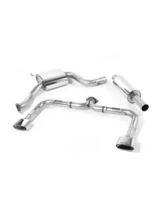 Seat Leon 2,0TFSi Cupra 3 & 5 dörrars Milltek Sport Cat-Back 2x 152x76 Ovala chrome utblås - Road+ (mellan-dämpad)
