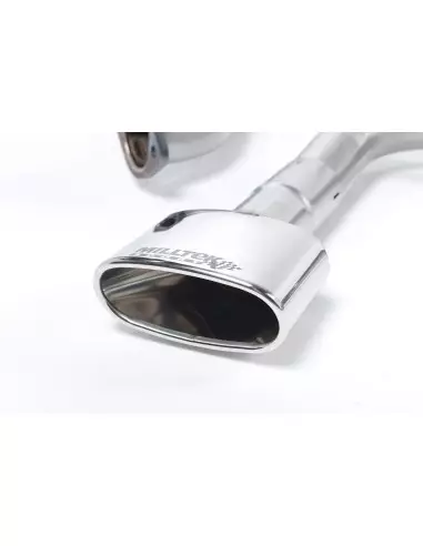 Seat Leon 2,0TFSi Cupra 3 & 5 dörrars Milltek Sport Cat-Back 2x 152x76 Ovala chrome utblås - Non-Resonated (mindre-dämpad)