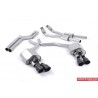 Audi S7 4,0TFSi V8 C7 Milltek Sport Cat-Back 4x 100 svarta GT utblås - Non-Resonated (mindre-dämpad)
