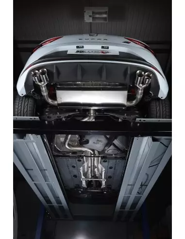 Seat Leon 2,0TFSi Cupra 3 & 5 dörrars OPF Milltek Sport Cat-Back 4x 80 Chrome GT utblås - Non-Resonated (mindre-dämpad)