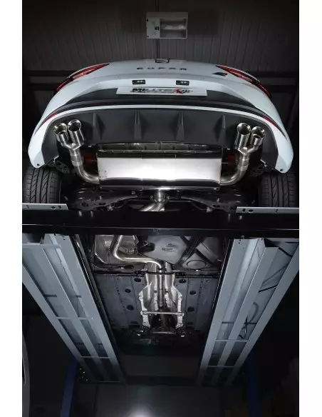 Seat Leon 2,0TFSi Cupra 3 & 5 dörrars OPF Milltek Sport Cat-Back 4x 80 Chrome GT utblås - Non-Resonated (mindre-dämpad)