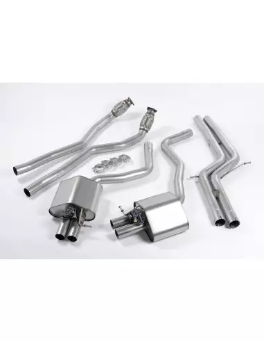 Audi RS6 4,0TFSi C7 Milltek Sport Turbo-Back avgassystem utan katalysator använder original avgasventiler - Non-Resonated (mindr