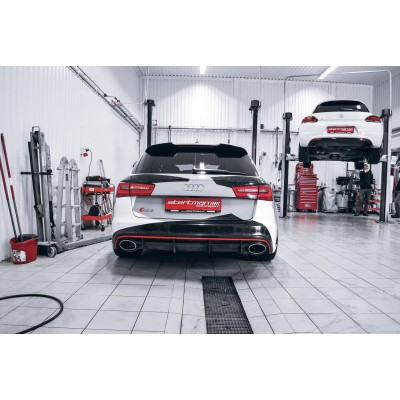 Audi RS6 4,0TFSi C7 Milltek Sport Turbo-Back avgassystem utan katalysator använder original avgasventiler - Non-Resonated (mindr