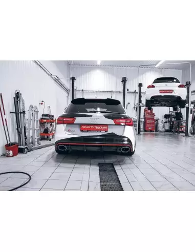 Audi RS6 4,0TFSi C7 Milltek Sport Turbo-Back avgassystem utan katalysator använder original avgasventiler - Non-Resonated (mindr