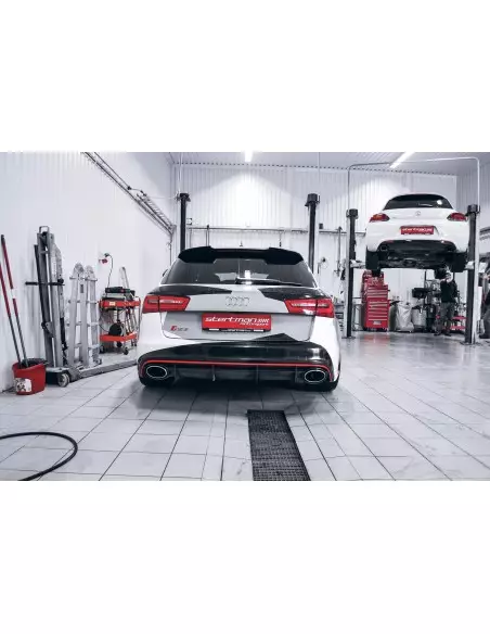 Audi RS6 4,0TFSi C7 Milltek Sport Turbo-Back avgassystem utan katalysator använder original avgasventiler - Non-Resonated (mindr