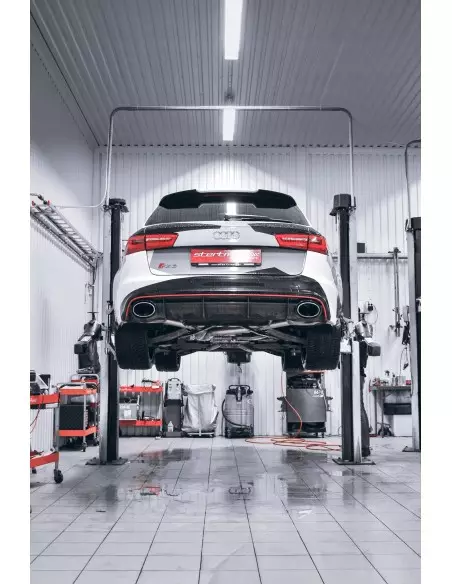 Audi RS6 4,0TFSi C7 Milltek Sport Turbo-Back avgassystem utan katalysator använder original avgasventiler - Non-Resonated (mindr
