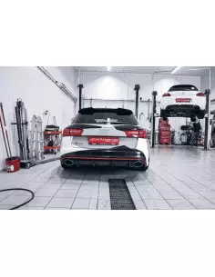 Audi RS6 4,0TFSi C7 Milltek Sport Turbo-Back avgassystem utan katalysator använder original avgasventiler - Resonated (dämpad)