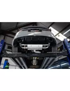Audi TTRS 2,5TFSi 8S Milltek Sport 80mm OPF-Back 2x 170x107 Svarta Ovala utblås med avgasventiler - Non-Resonated (mindre-dämpad