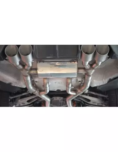 BMW M3 S58 G80 / G81 Milltek Sport Från Partikelfilter och bakåt (måste kapas) 4x GT100 Titan utblås med avgasventiler