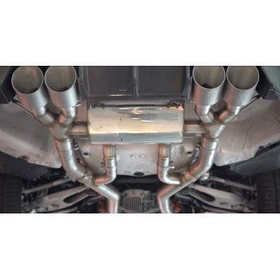 BMW M4 S58 G82/G83 Milltek Sport Från Partikelfilter och bakåt (måste kapas) 4x GT100 Titan utblås med avgasventiler