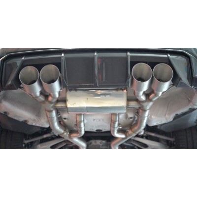 BMW M4 S58 G82/G83 Milltek Sport Från Partikelfilter och bakåt (måste kapas) 4x GT100 Titan utblås med avgasventiler