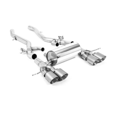 BMW M4 S58 G82/G83 Milltek Sport Från Partikelfilter och bakåt (måste kapas) 4x GT100 Titan utblås med avgasventiler